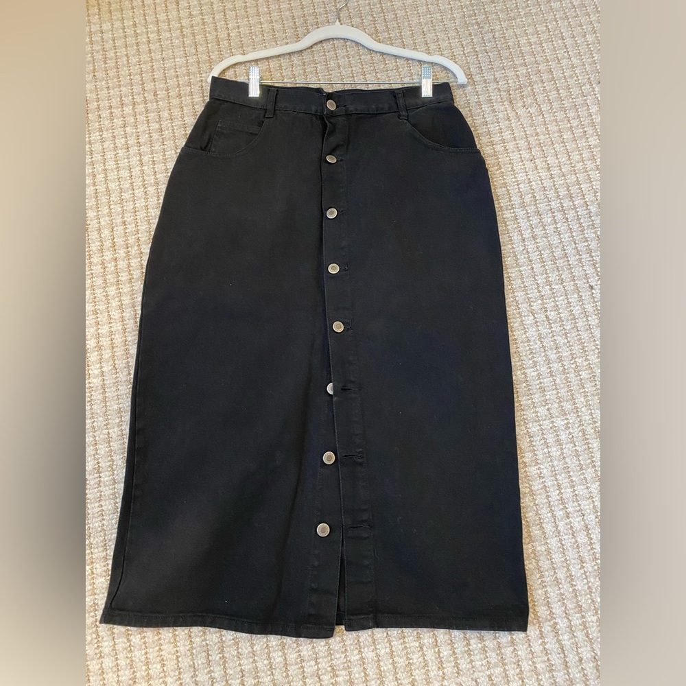 Vintage Denim Maxi Skirt